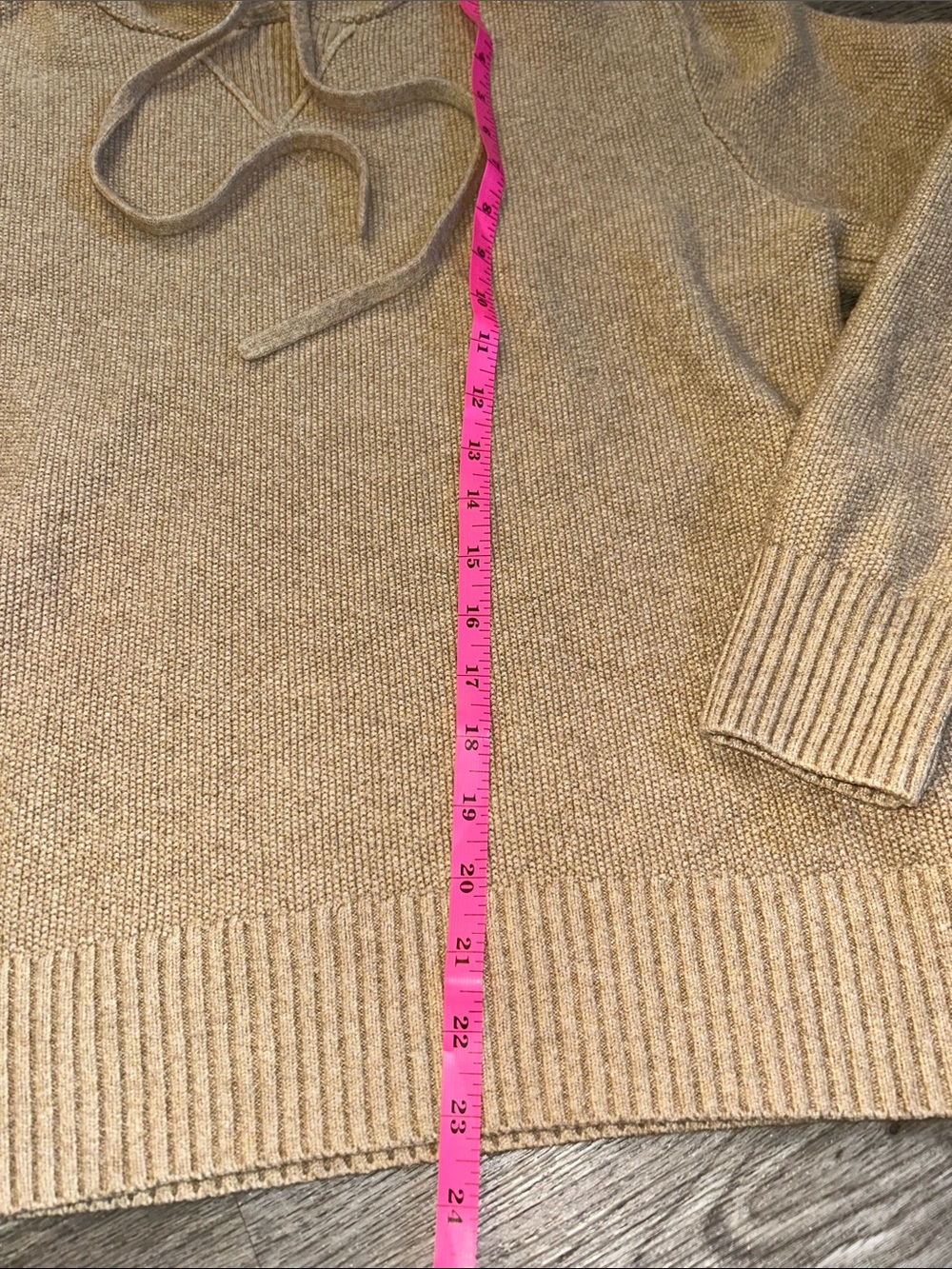 Marine Layer Beige Knit Hoodie Sweater Coastal Luxe Soft Cozy Small - Picture 9 of 9